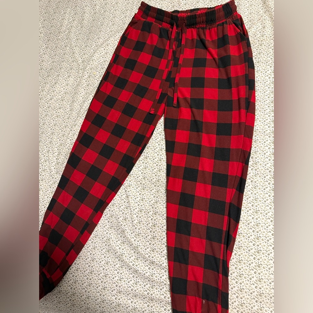 Red and Black Plaid Lounge Pants